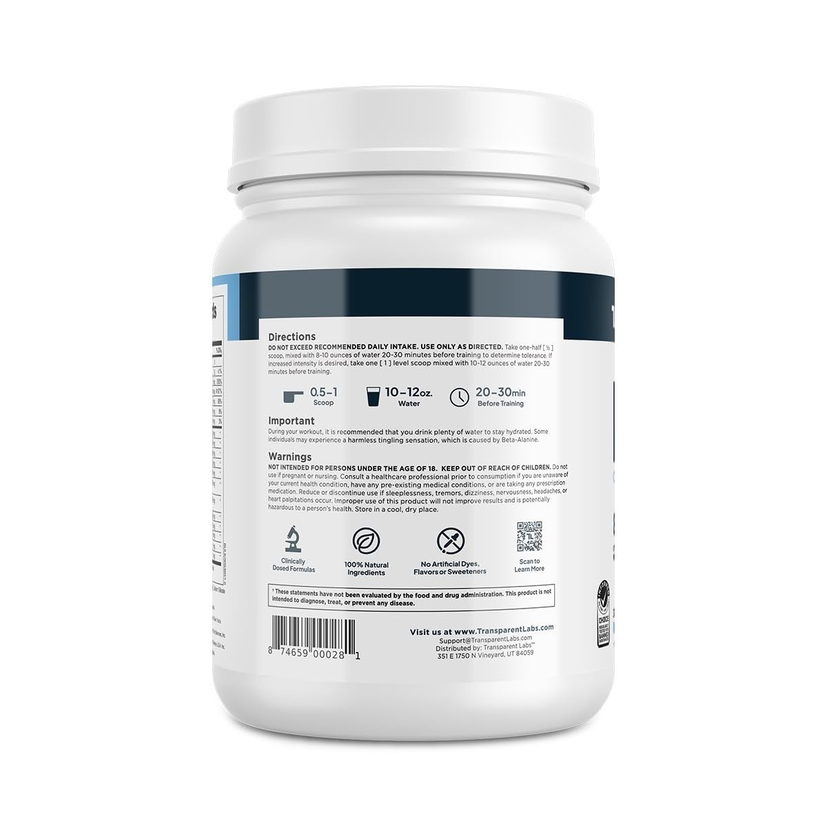 Advanced Pre-Workout Powder – Naturally Sweetened, Muscle Building Formula, 30 S