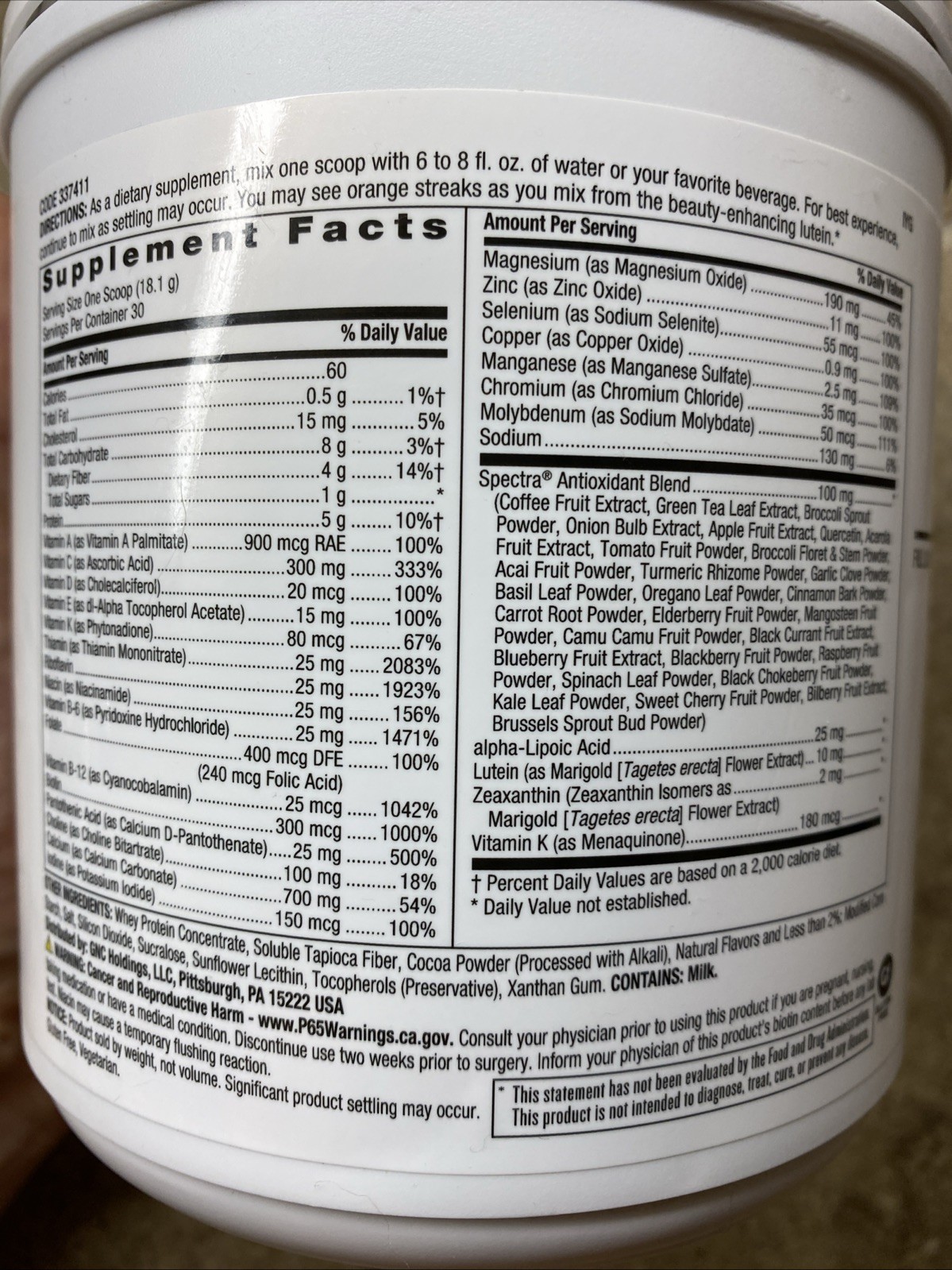 2 GNC Women’s Multi Powder Dietary Supplement Chocolate & Vanilla 30 Servings