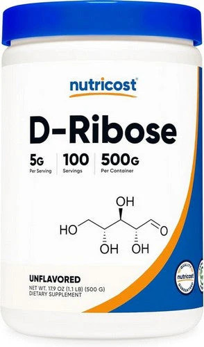 D-Ribose Powder 500 Grams by Nutricost