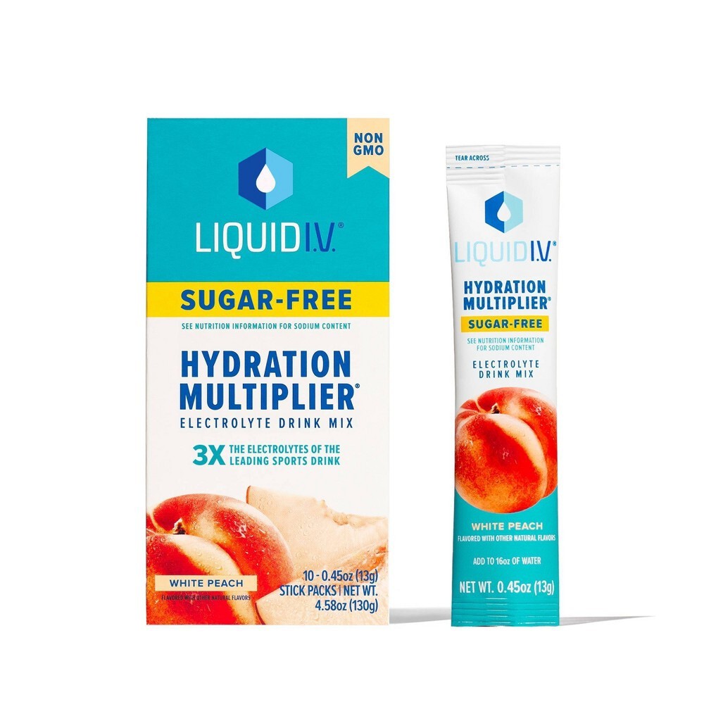 2x 9/27 Liquid I.V. Sugar Free Hydration Multiplier Powder Electrolyte White Pea