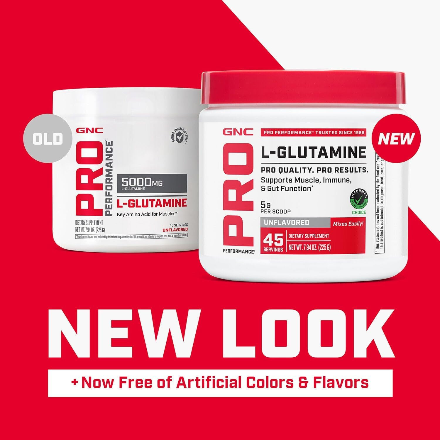GNC Pro Performance L-Glutamine 5000Mg, Amino Acid Supplement Powder, Supports M