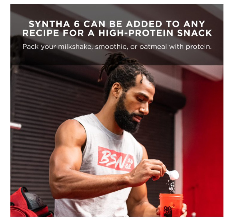 BSN Syntha 6 Edge Chocolate Milkshake 48 Servings 24g Protein Low Sugar