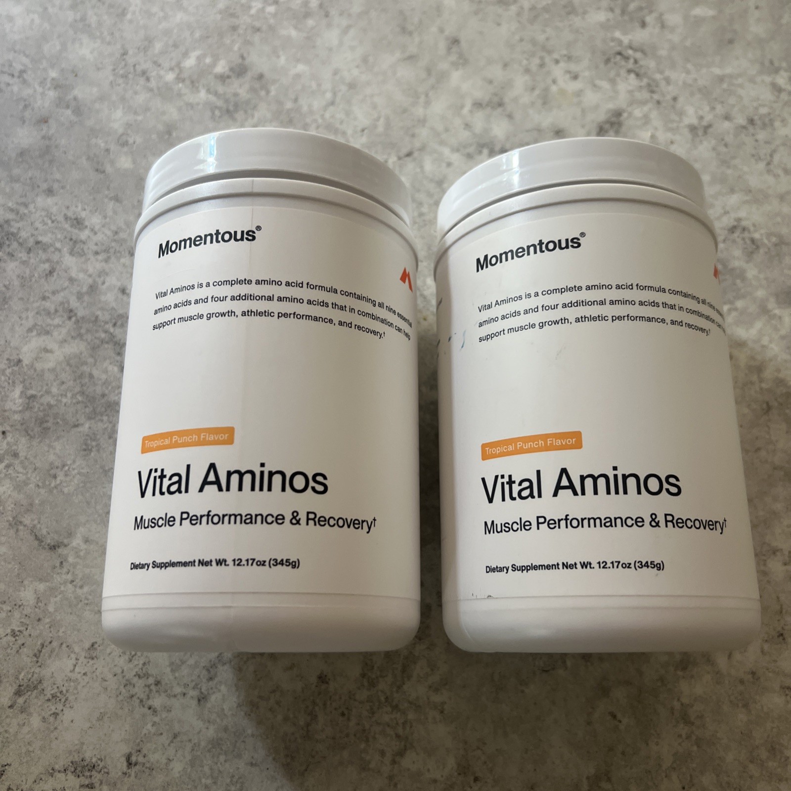 2X Vital Aminos Powder Supplement – BCAA & EAA – Tropical Punch – NSF Certified