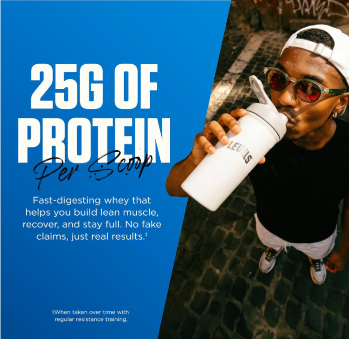 Levels Grass-Fed Whey Protein Powder, Unflavored, 2 lb, 25g Protein