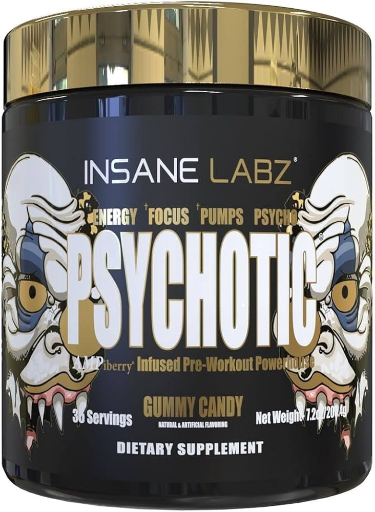 GOLD Pre Workout Supplement 35 Servings Energy Focus Pump with Citrulline GUMMY