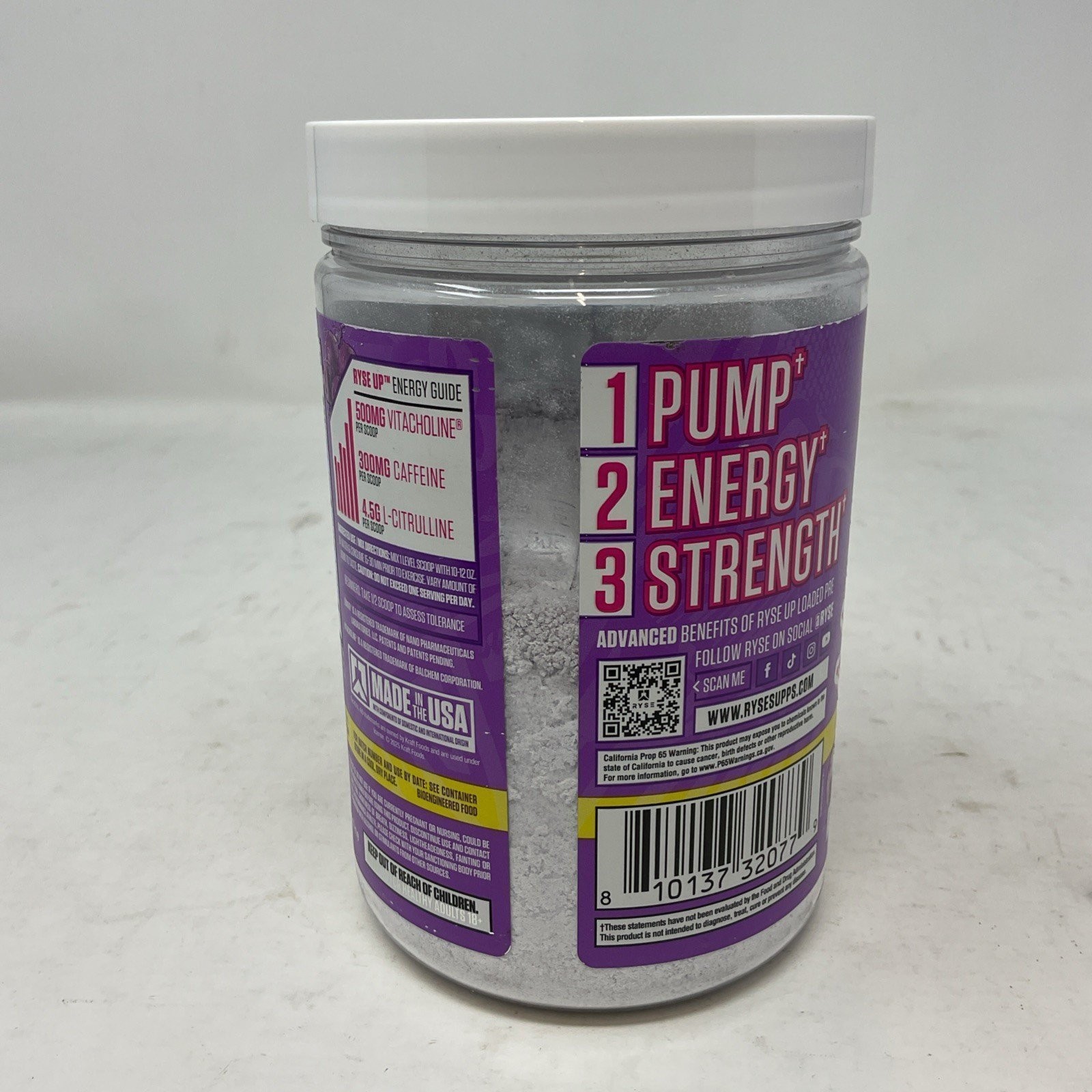 RYSE Loaded Pre Workout Powder – Kool Aid Grape – Exp 09/2027