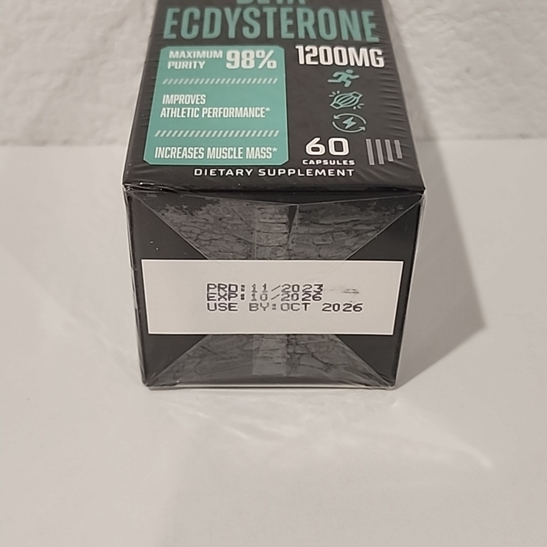 Thalacy Beta Ecdysterone 98% Maximum Purity 60 Capsules 1200MG Sealed Exp 10/26