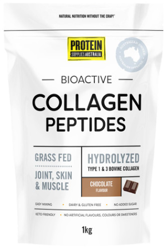 New Protein Supplies Australia Collagen Peptides Chocolate 1kg Bovine Collagen