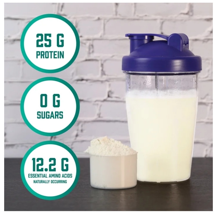 NOW Sports Whey Protein Isolate Unflavored Powder 1.2 lb 25g Protein BCAAs