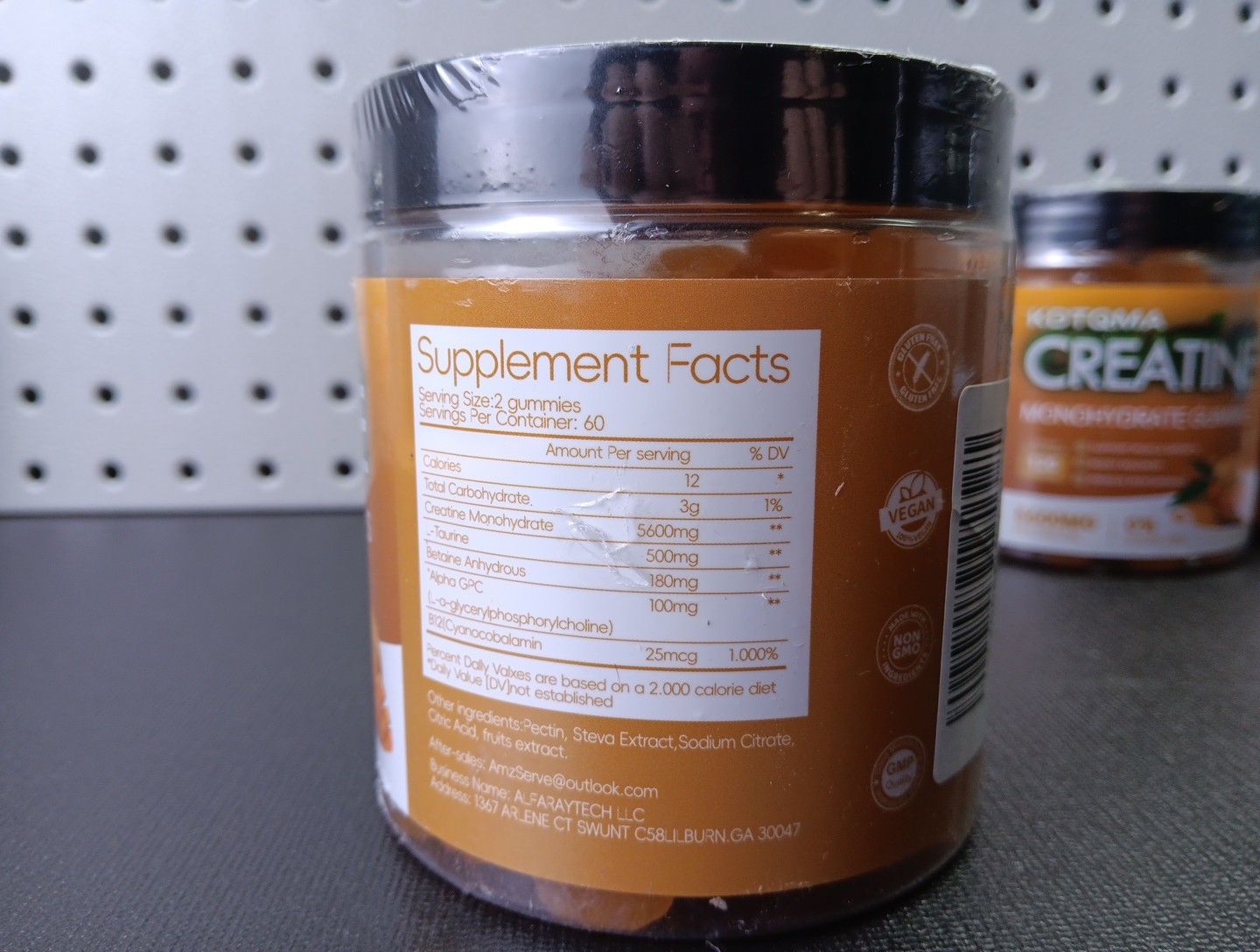 Lot of 3 Creatine Monohydrate Gummies KDTQMA Sugar Free Mango Exp 09/26 (bn)