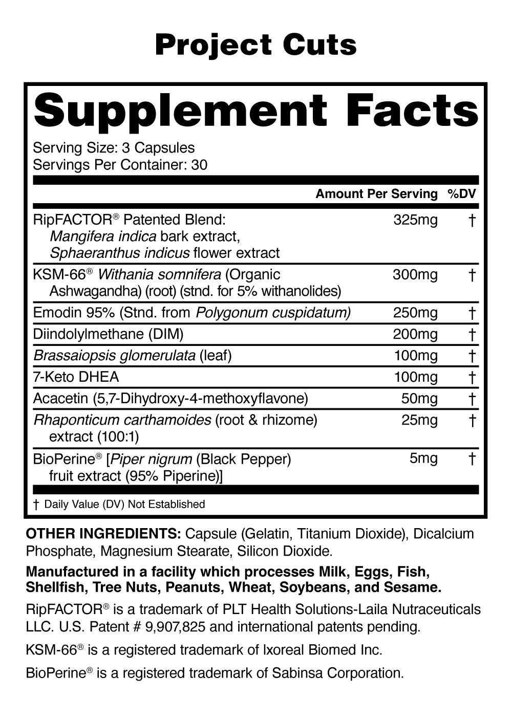 ANABOLIC WARFARE PROJECT CUTS Strength Weight Loss Muscle Definition 90 Capsules