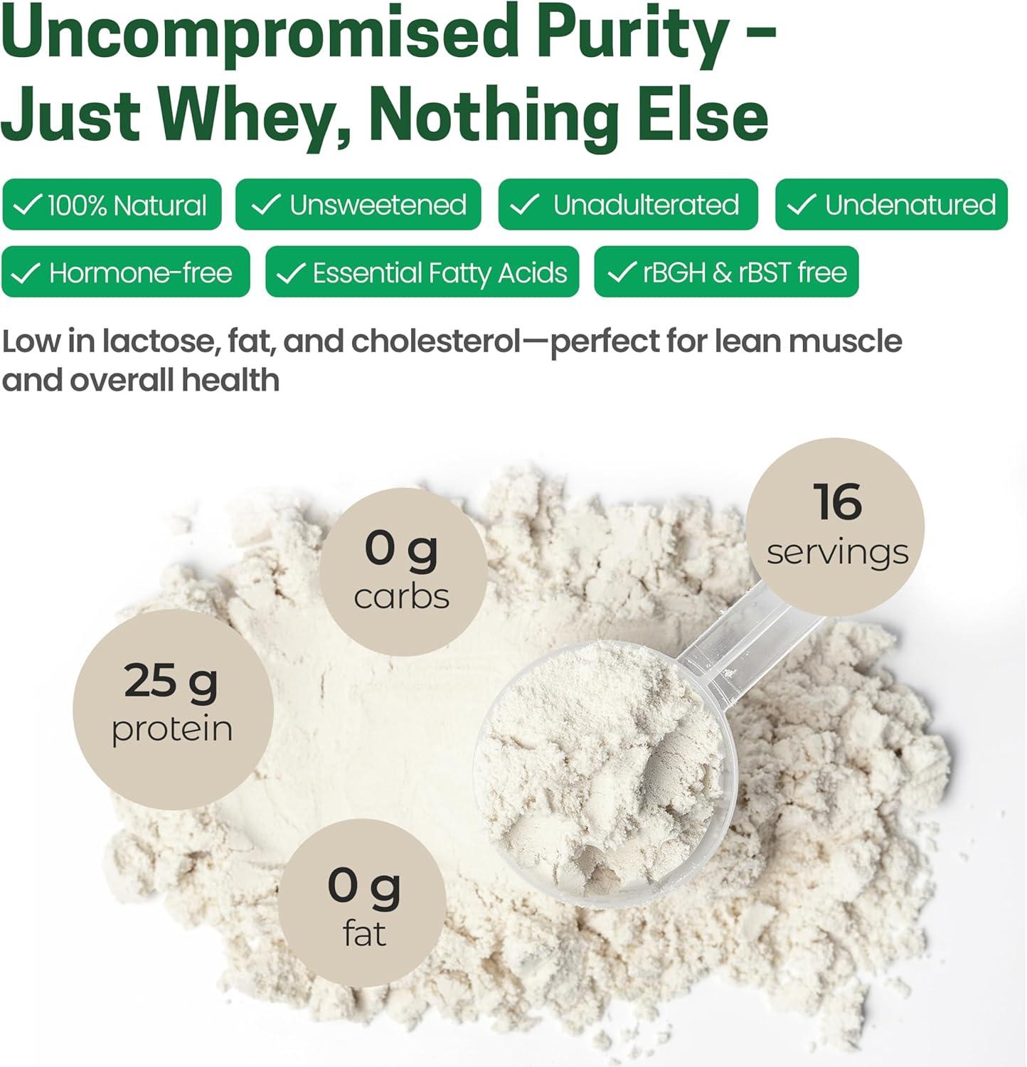Z Natural Foods Ultra Whey Protein Isolate Powder – Pure, Unflavored, Whey – for
