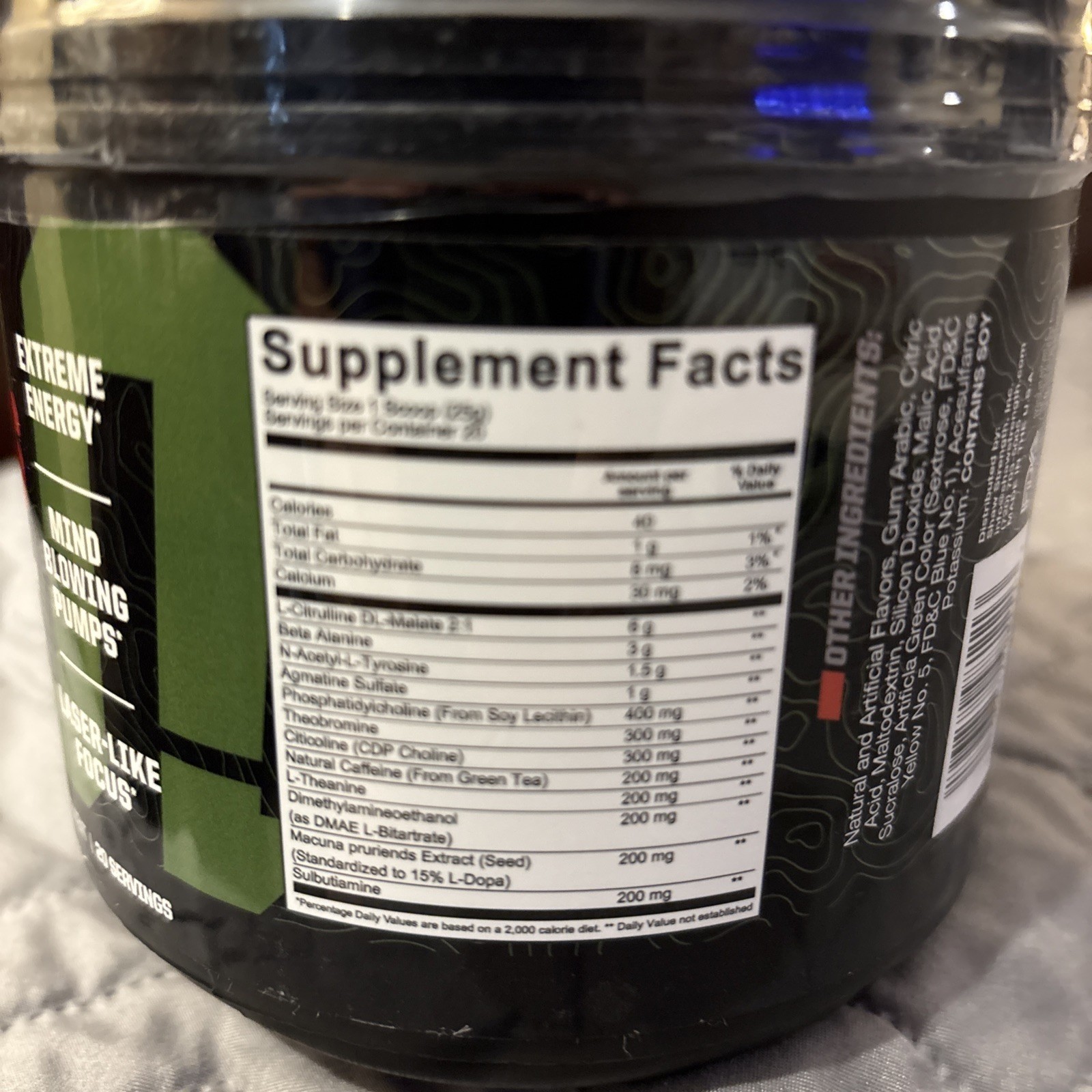 UNDEFINED NUTRITION PRE WORKOUT GREATNESS EXTREME Exp 11/27