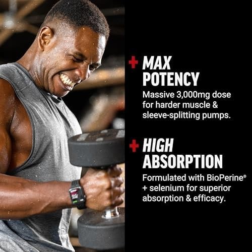 Oxido Nitrico y L-arginina Extra Fuerte Para Aumentar La Energia Muscular 150 Ct