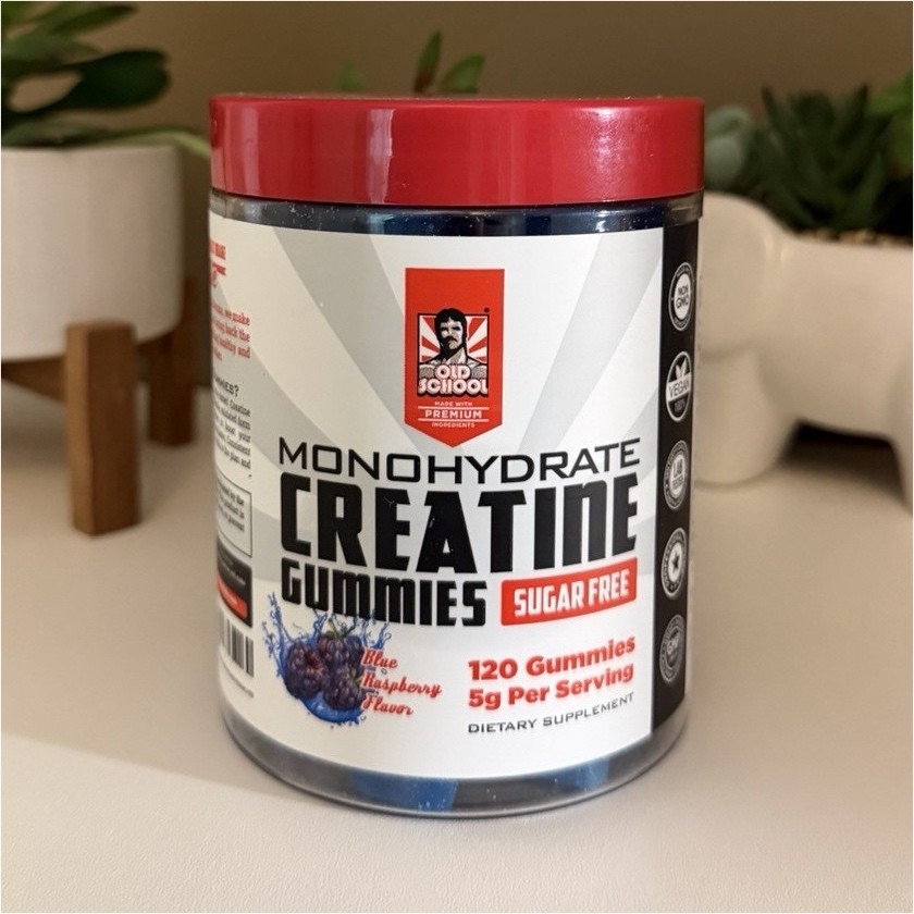 Old School Labs Creatine Monohydrate Gummies 120ct 5g Sugar-Free Blue Blueberry