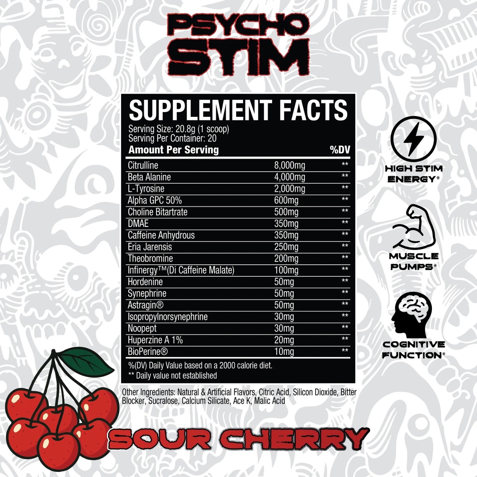 THE PSYCHO BUNDLE of 2 Items 1 High Stim and 1 Non Stim Pump Pre-Workouts