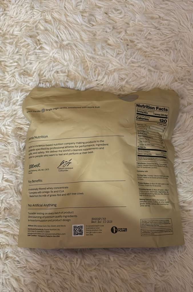 PROMIX x Barry’s Grass-Fed Whey Protein French Vanilla 2lb 35 Servings