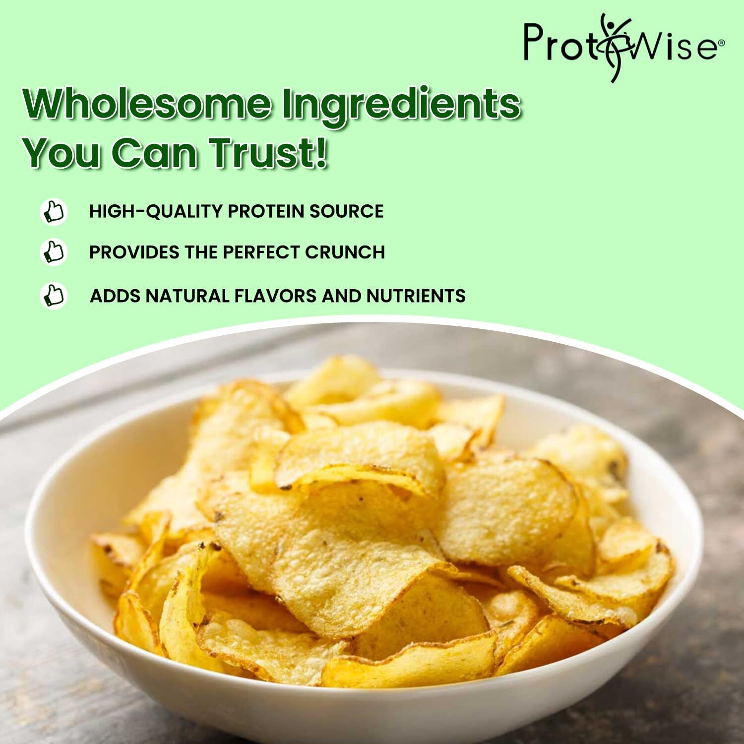 ProtiWise Dill Pickle Protein Chips | Healthy Snack | Low Carb Keto 7 Bags