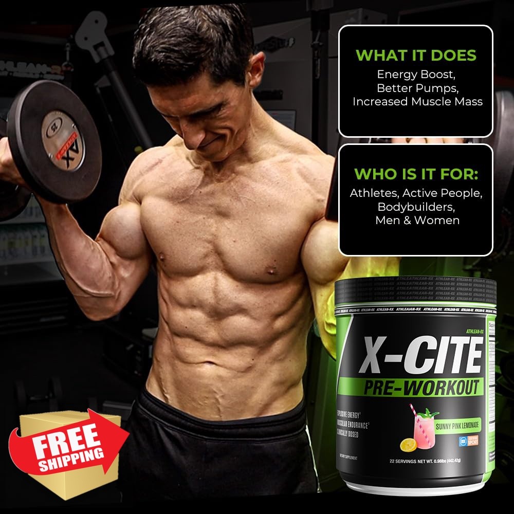 ATHLEAN-RX X-CITE Pre-Workout Sunny Pink Lemonade