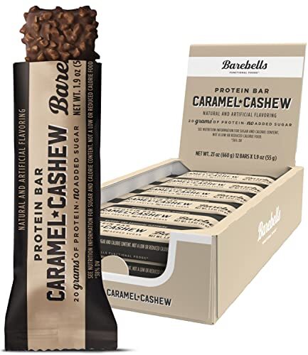 Barebells Protein Bars Caramel Cashew – 12 Count, 1.9oz Bars – Protein Snacks…