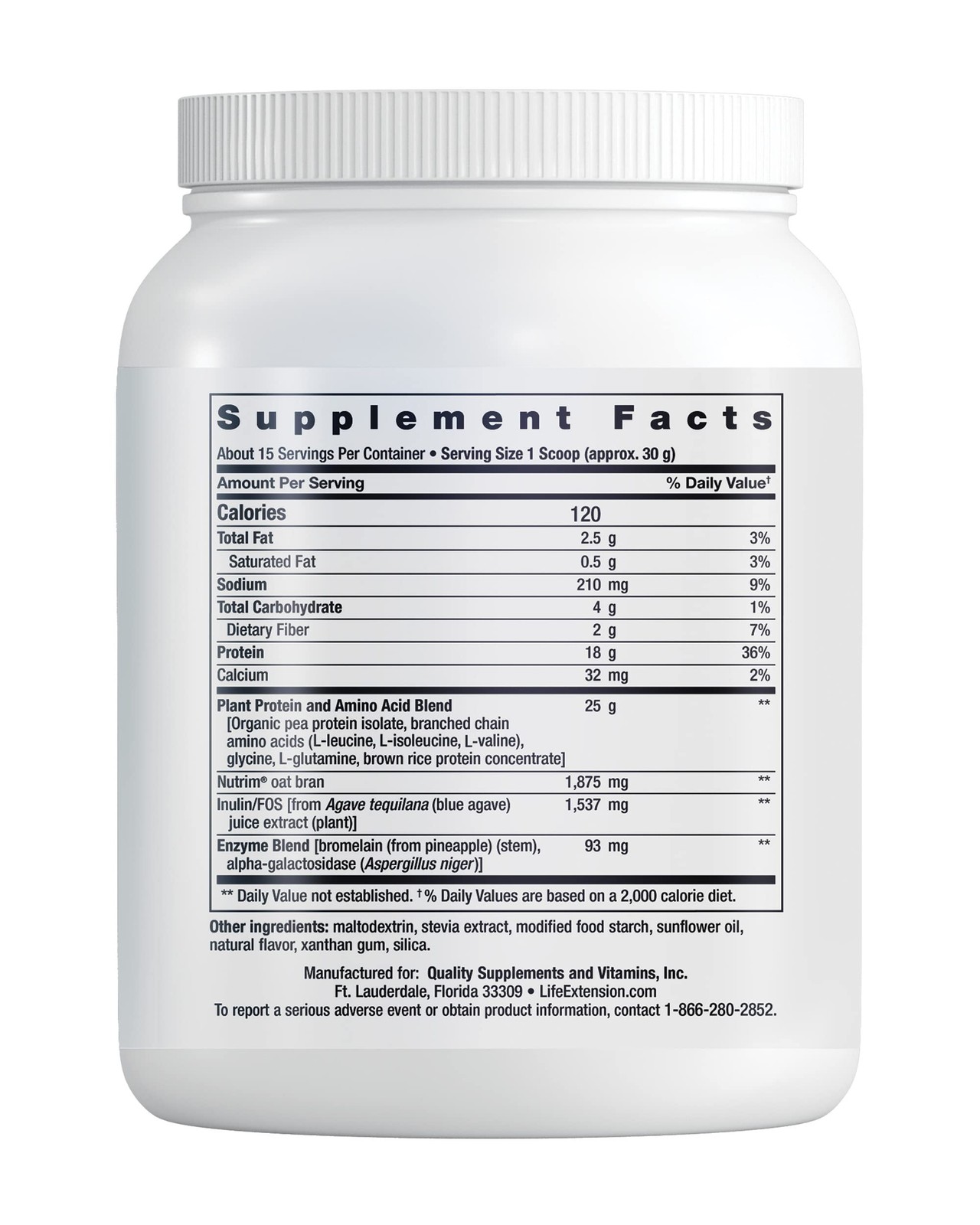 Life Extension Wellness Code Plant Protein Complete Vanilla 450g