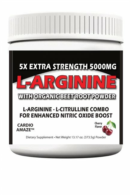 L-Arginine 5000mg | Pre Workout | Cardio Amaze, Cherry