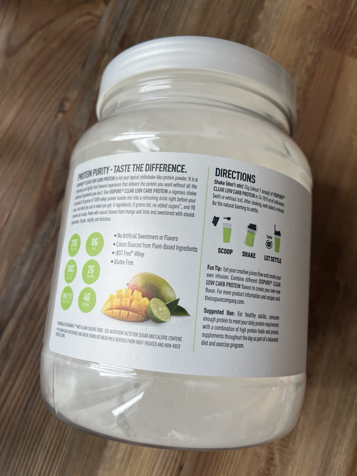 ISOPURE Clean Carb Protein from 100% Whey Protein Isolate, Flavor: Mango lime