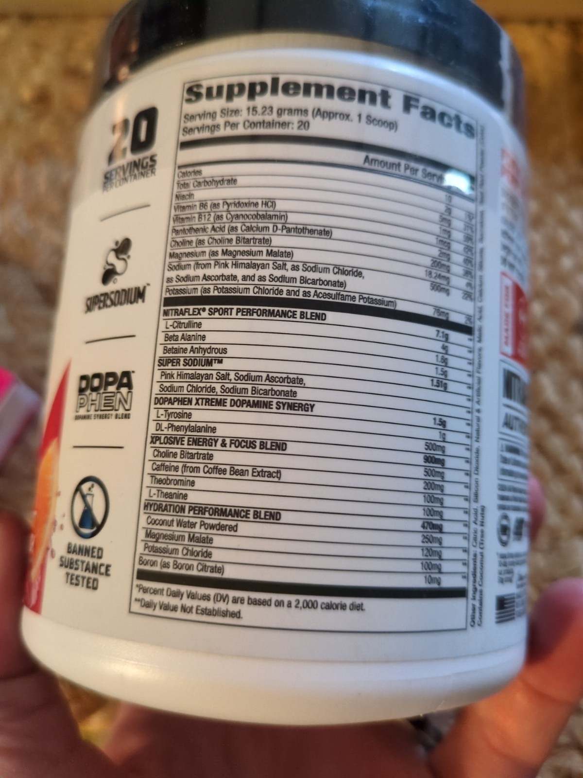 Nitraflex Pre-Workout ~Fruit Punch 10.74oz Exp 07/2027