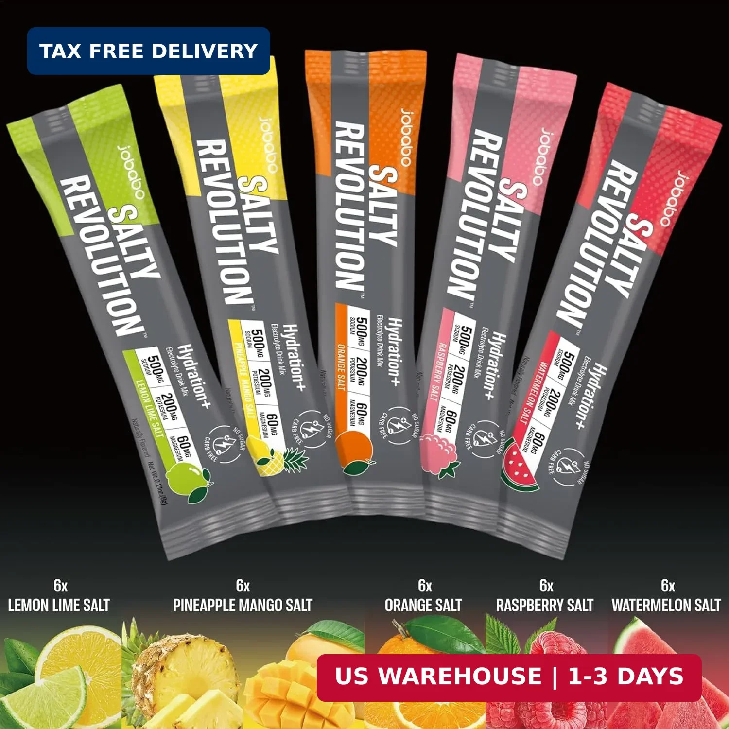 Salty Revolution Electrolytes Powder Packets | Keto, Energy & Sports Hydration S