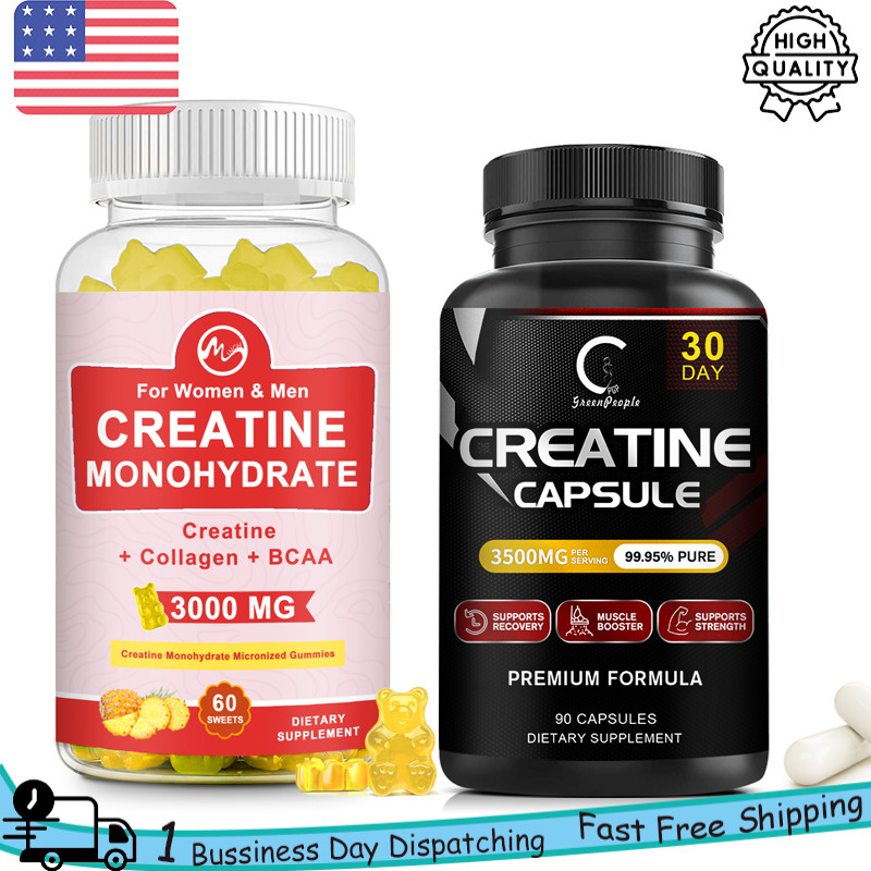 Creatine Monohydrate Supplement Muscle Grow, Improve Performance and Strength