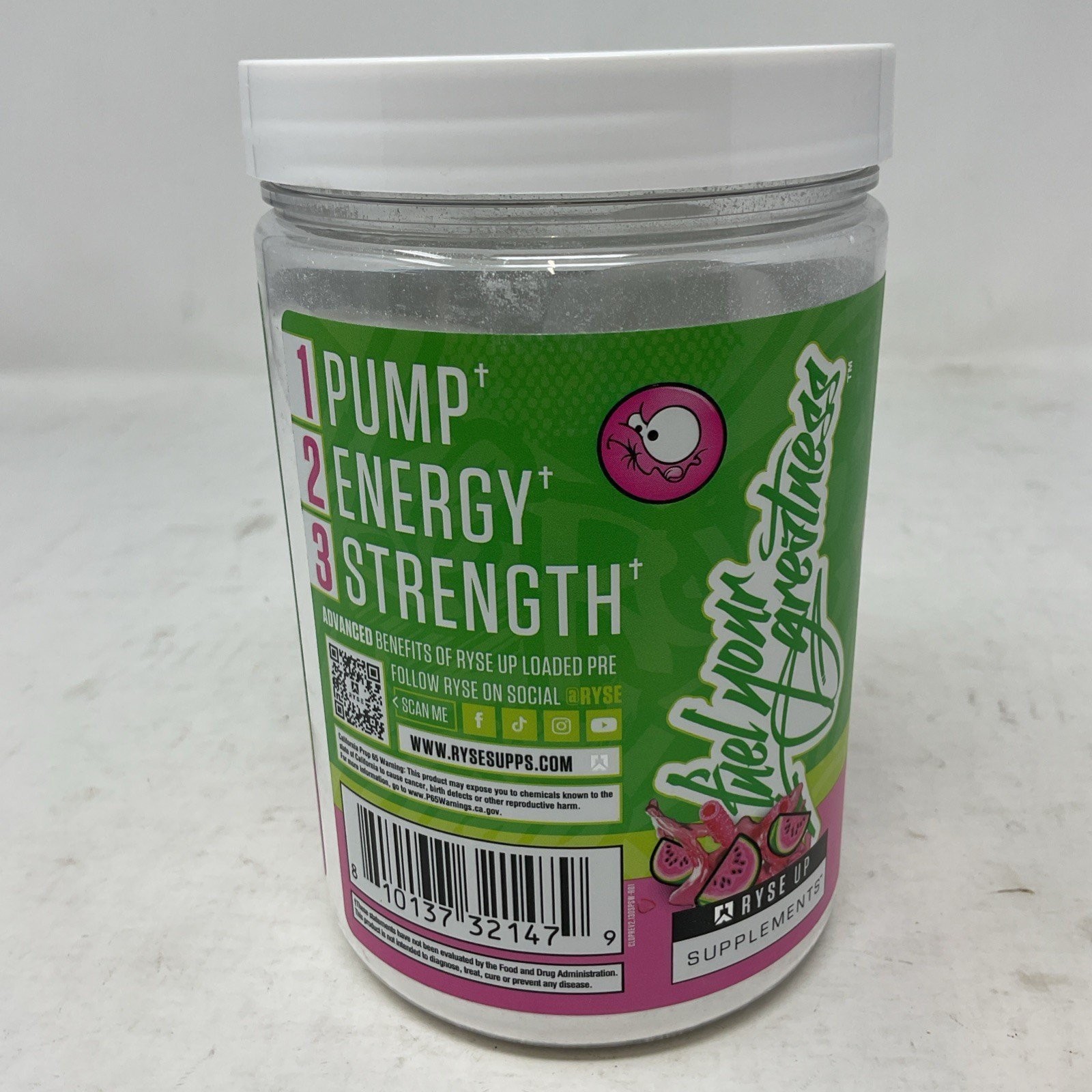 RYSE Loaded Pre Workout Powder – Sour Punch Sour Watermelon – Exp 11/2027