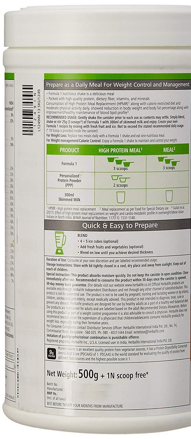 Herbal Life Nutrition Formula 1 Nutritional Shake Mix Strawberry Flavor 500 g fs