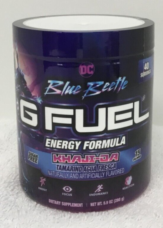 G FUEL – *NEW* Limited Edition Blue Beetle Khaji-Da Collector’s Box