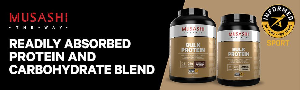 New Musashi Bulk Protein Powder 2KG Vanilla Milkshake Flavour