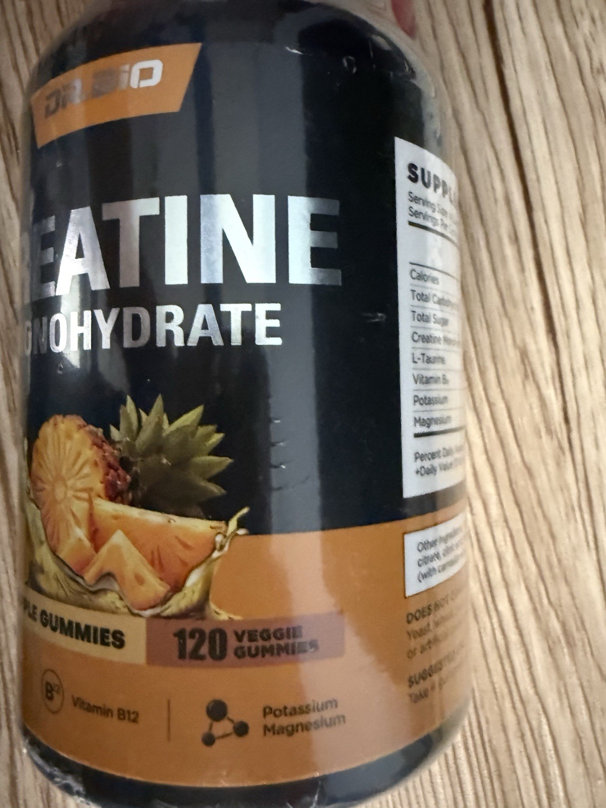 Creatine Monohydrate 120 Pineapple Flavor Gummies -4 per serving EXP 9/27 NEW