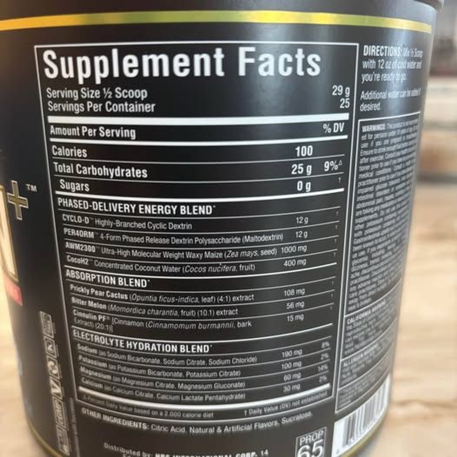 ALLMAX CARBION+ Hydration Endurance Recovery Supplement Blue Ice 725G