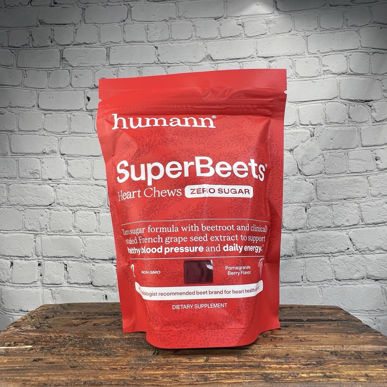 Humann SuperBeets Heart Chews, Blood Flow & Blood Pressure Support 30 Day Supply