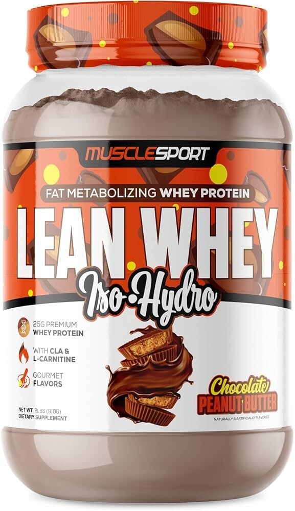 Lean Whey, Iso-Hydro, CHOCOLATE PEANUT BUTTER , 5 lbs (2,275 g)