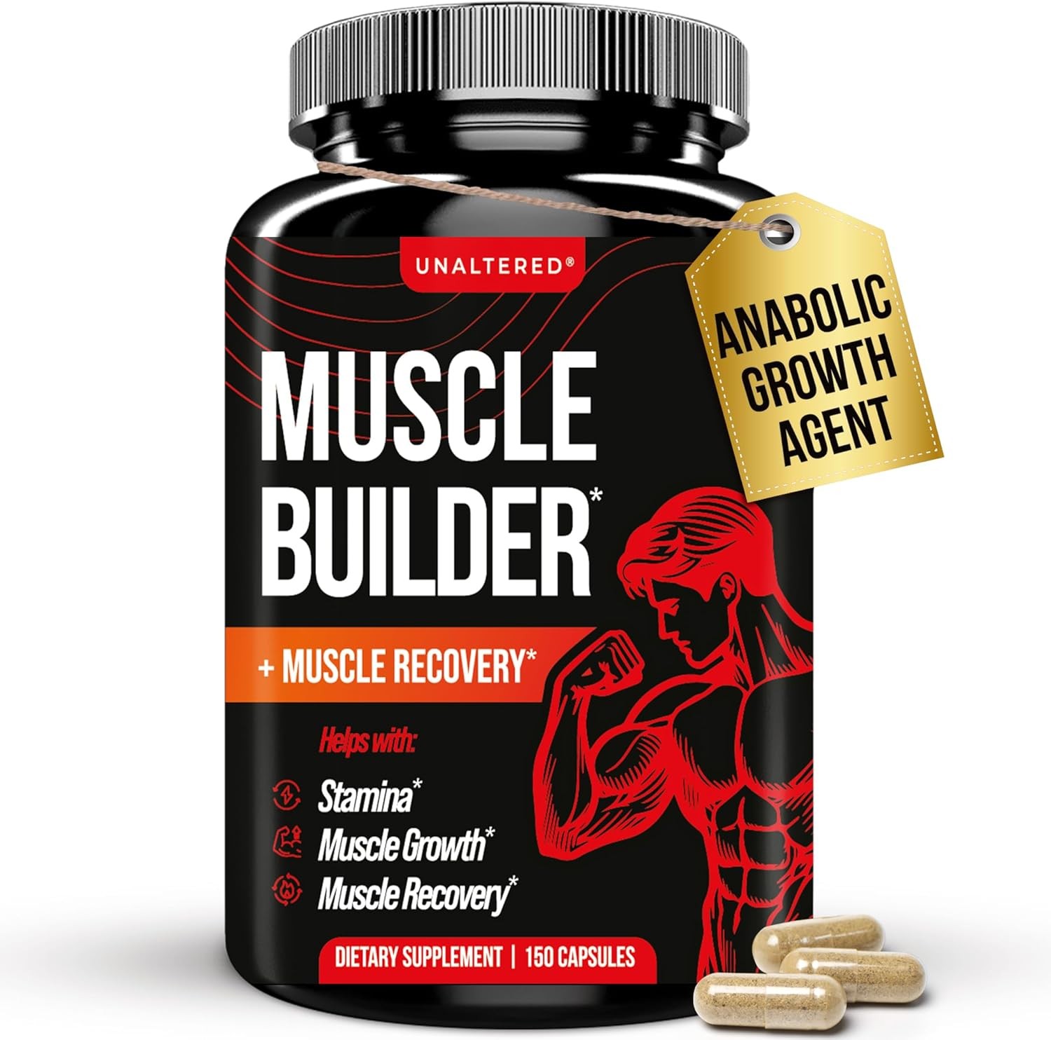 UNALTERED Anabolic Muscle Builder for Men – Growth, Size, Strength – Natural Mus
