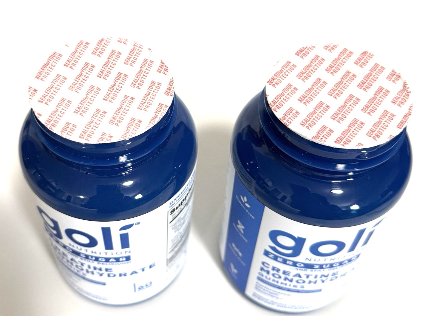 2 Pack Goli Creatine Monohydrate Gummies Zero Sugar Gluten-Free