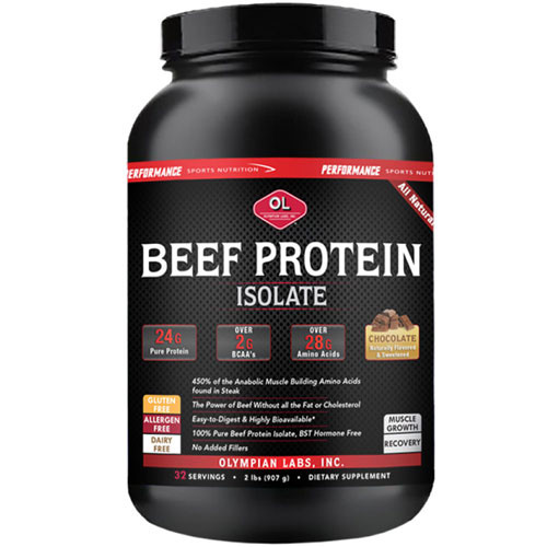 Beef Protein Isolate Chocolate 2 lbs by Olympian Labs