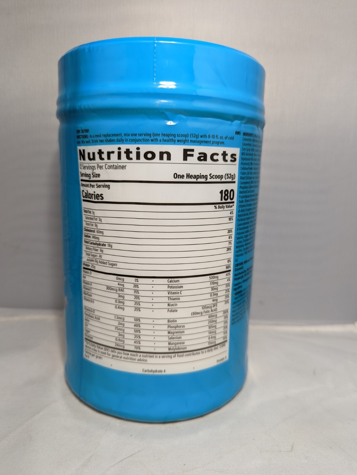 GNC Total Lean Shake 25 Mixed Berry 22 oz High Protein Meal Replacement Vitamin