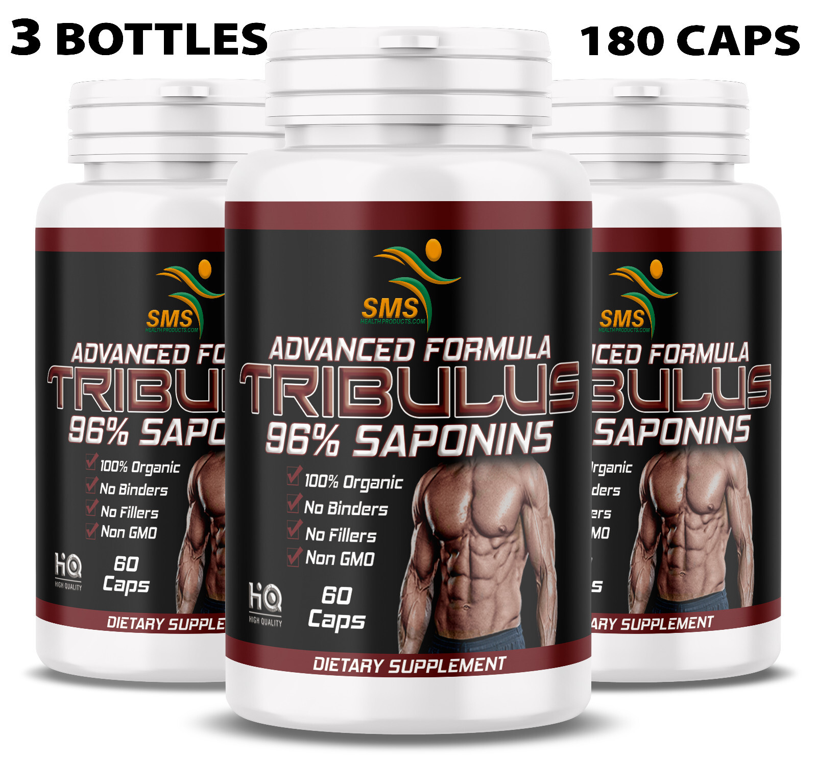 Tribulus Terrestris Test Boost, Energy, Stamina, Endurance, Muscle 3 Pack