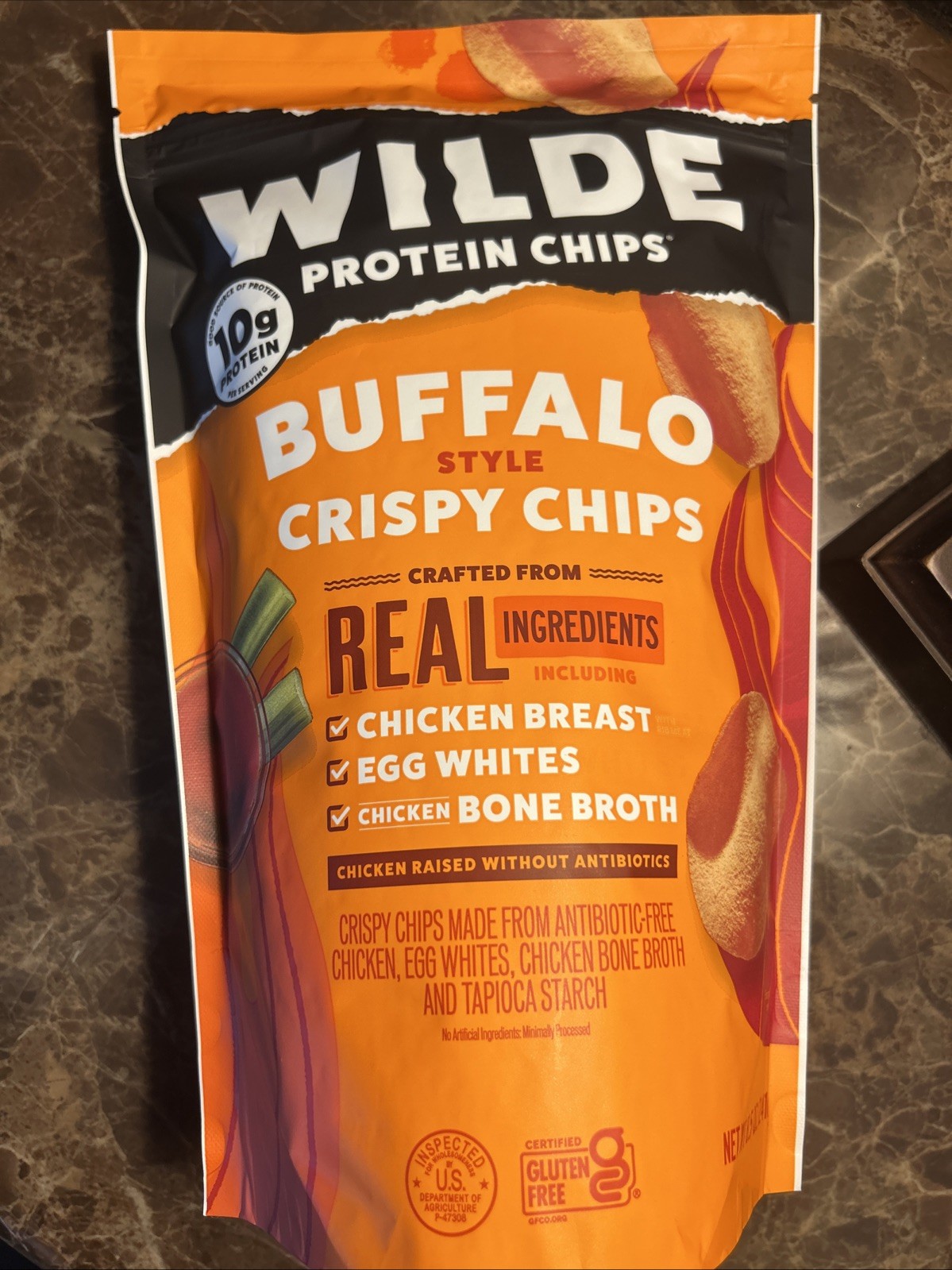 Wilde Protein Chips Buffalo Flavor, 8.5 oz – 10g Protein