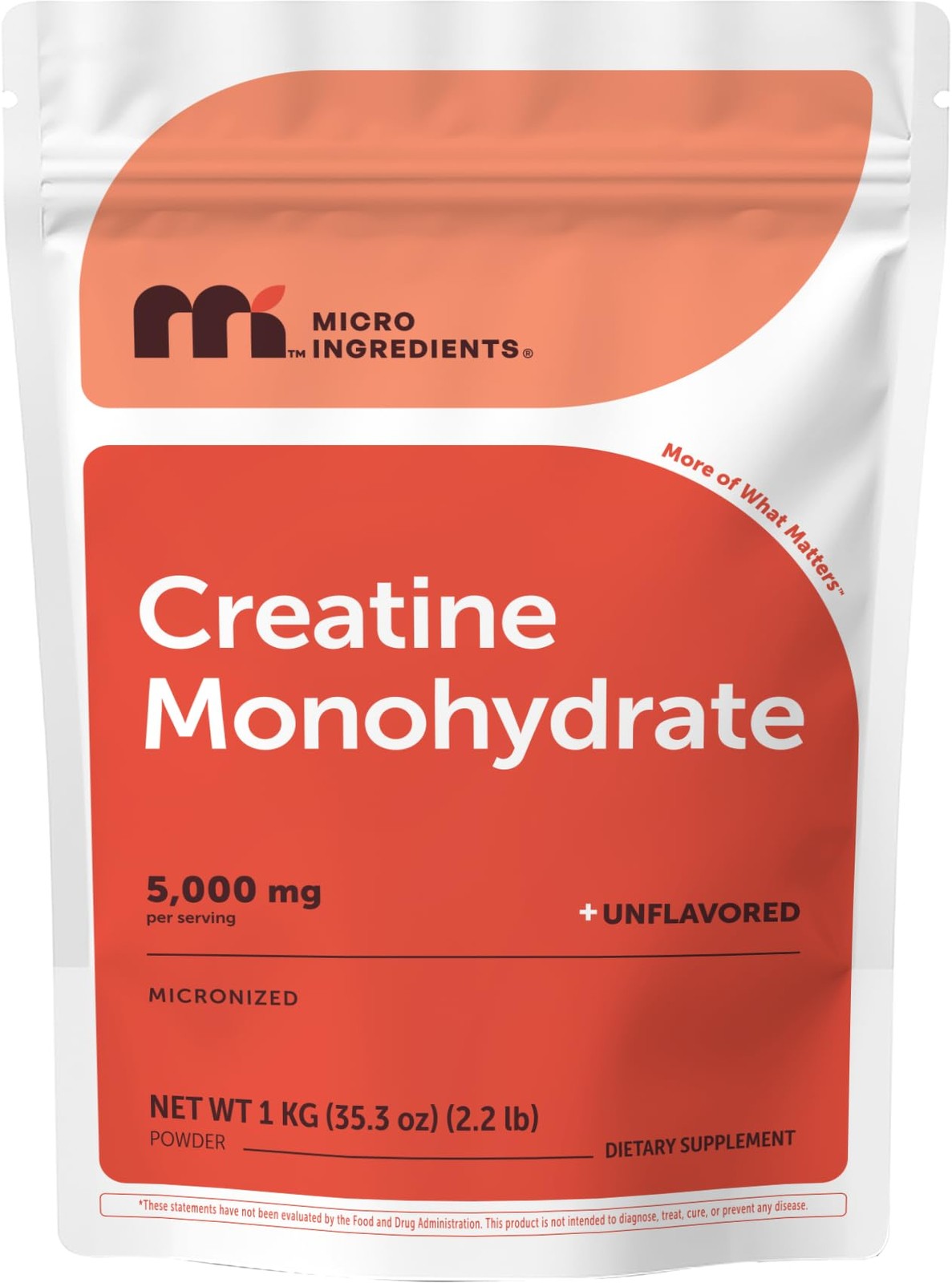 Micro Ingredients Creatine Monohydrate Powder 1 kg (2.2 2.2 Pound (Pack of 1)