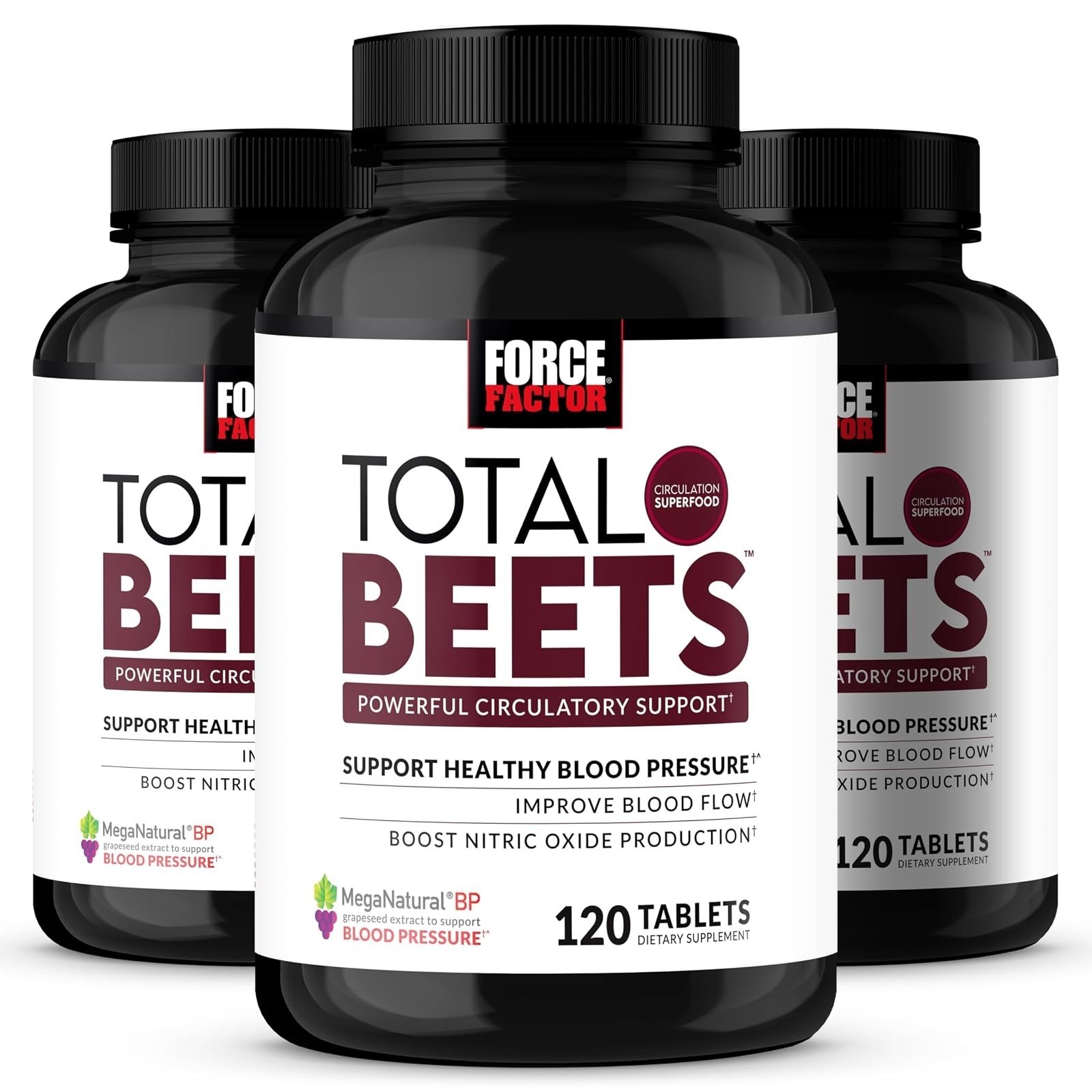 Force Factor Total Beets Blood Pressure Support Supplement 120 Count