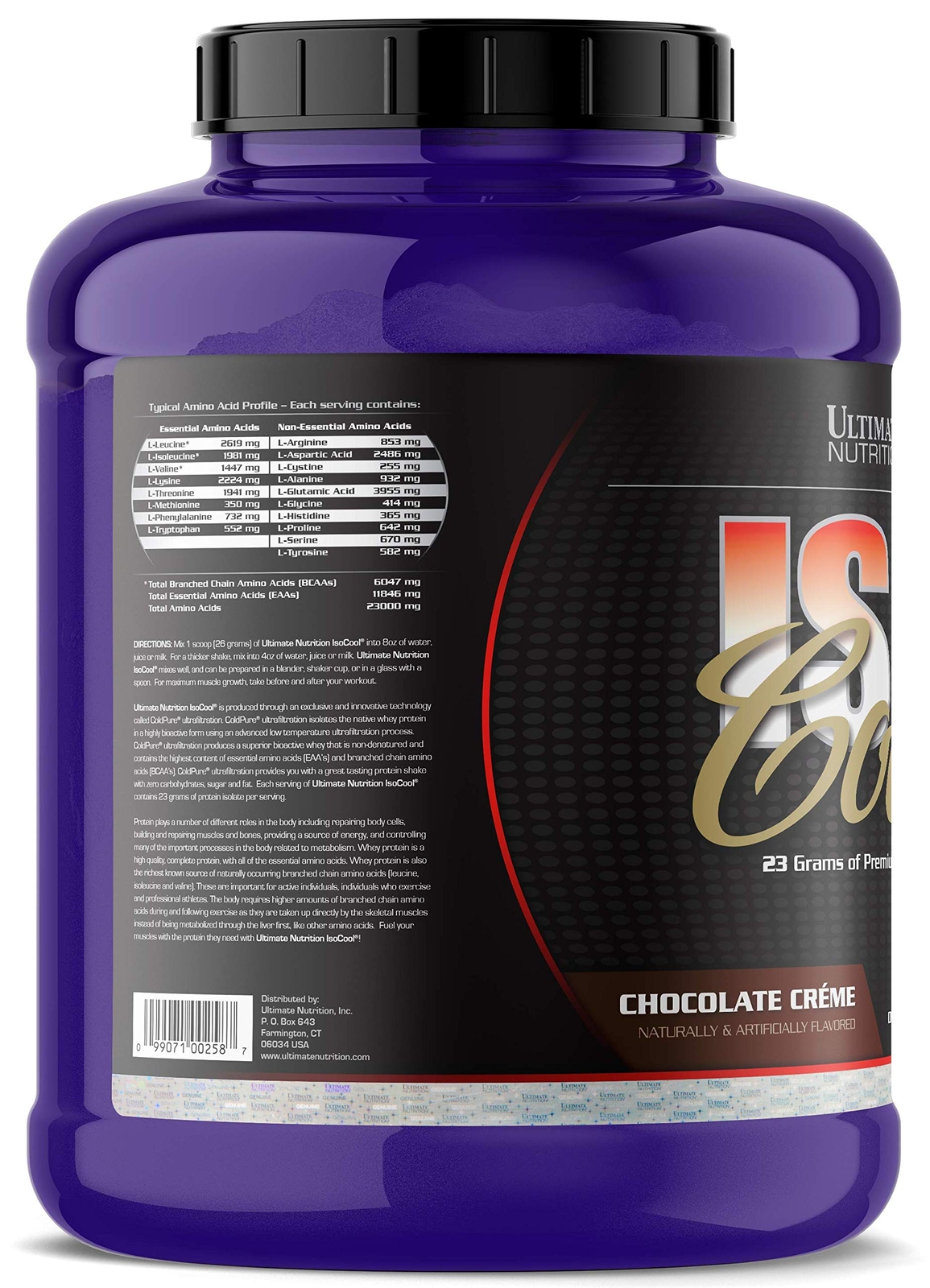 Ultimate Nutrition ISO Cool Whey Isolate Protein Powder – Keto-Friendly – Sugar