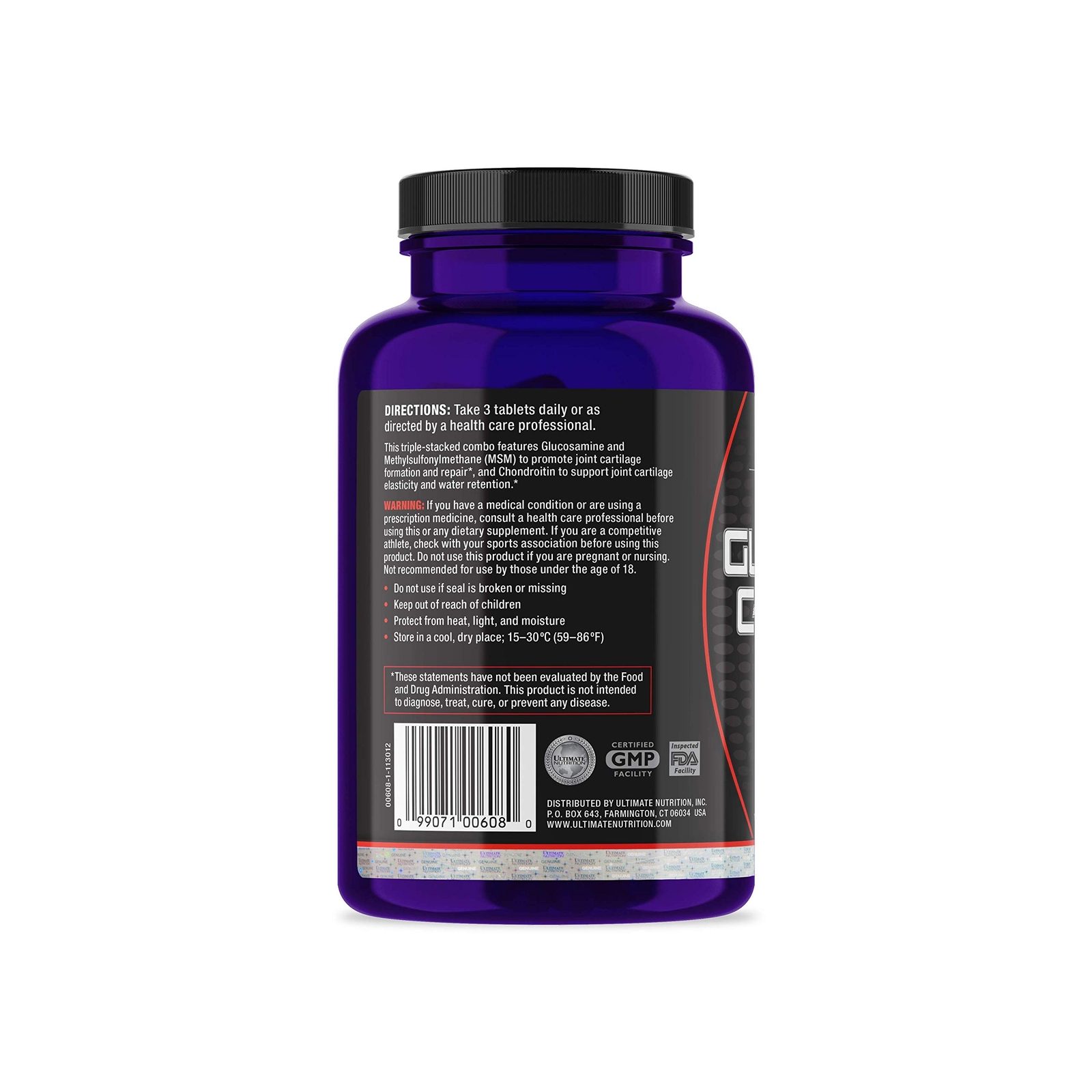 Glucosamine Chondroitin MSM Maximum Strength Joint Supplement 90 Tablets