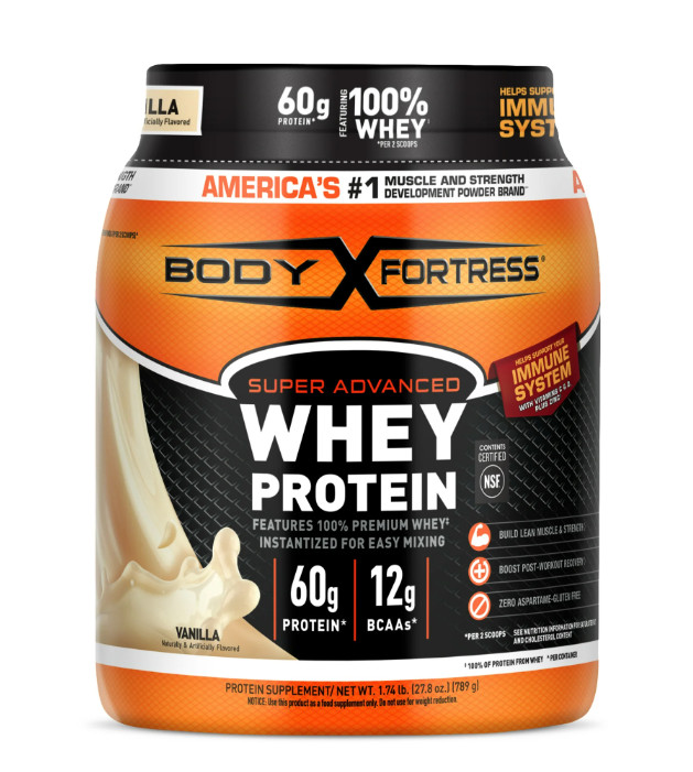 Body Fortress Super Advanced Whey Protein Powder Vanilla 60g 1.74lb