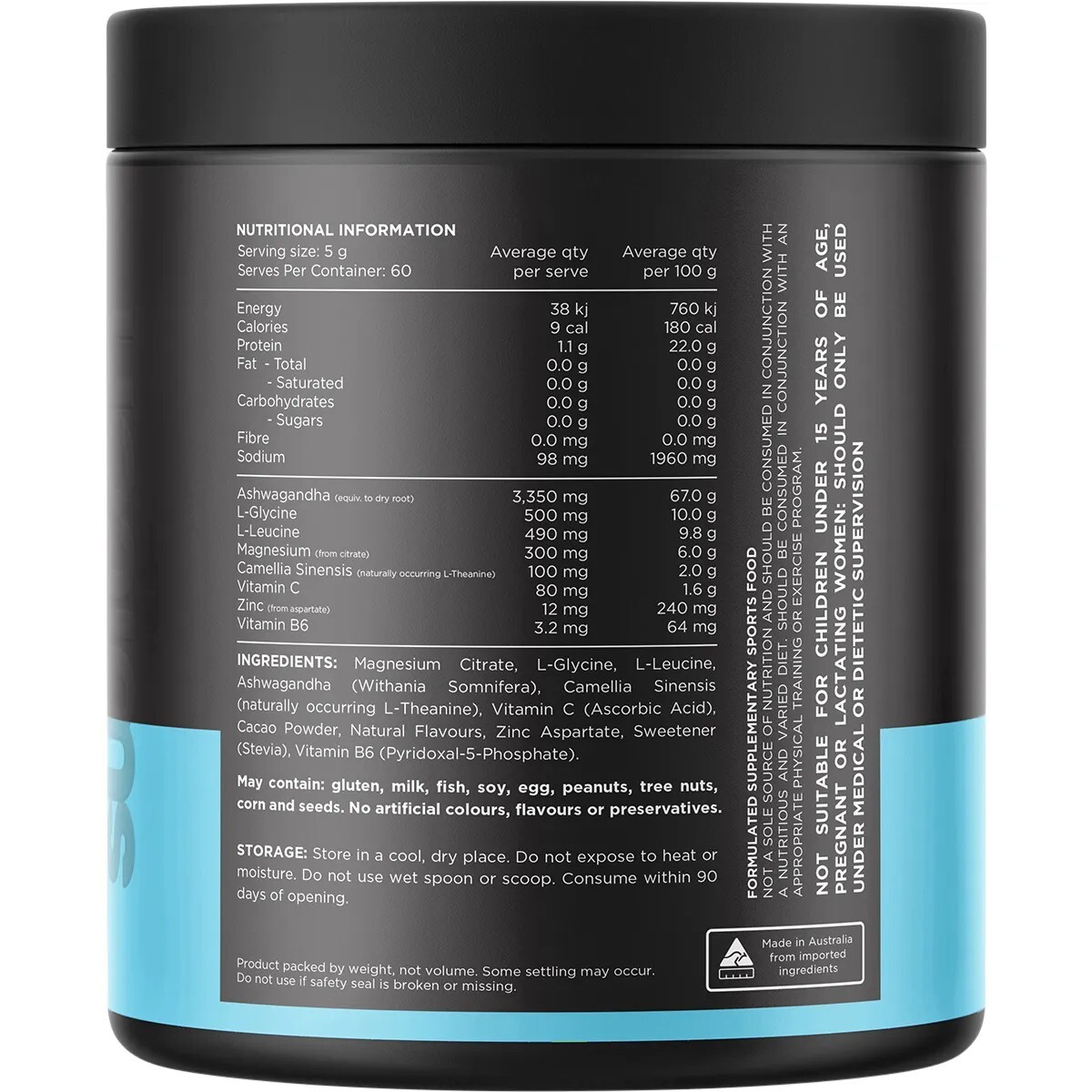 New Switch Nutrition Adrenal Magnesium Support Formula Chocolate 300g